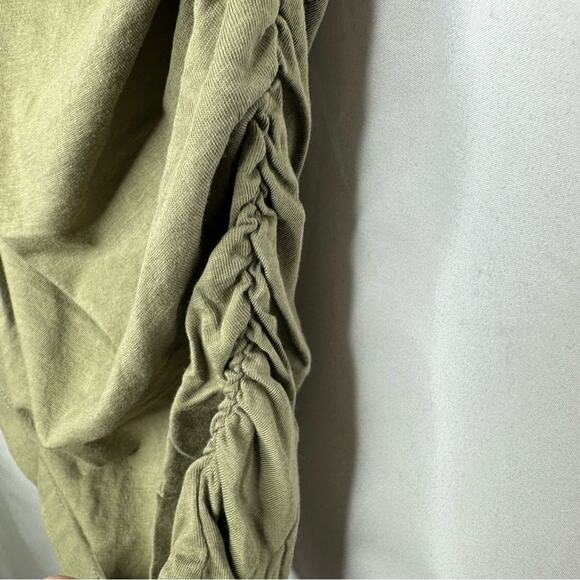 n:PHILANTHROPY Olive Green Sleeveless Ruched Dress NWT in Medium - Picture 3 of 5